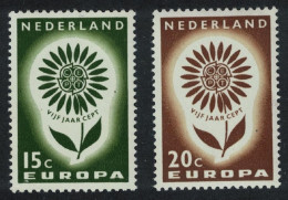 Netherlands Flower With 22 Petals Europa 2v 1964 MNH SG#979-980 - Nuevos