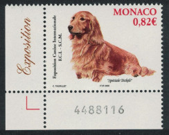 Monaco Dachshund International Dog Show Monte Carlo Corner Number 2005 MNH SG#2698 - Nuevos