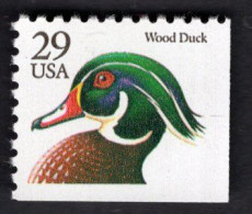 2040078974 1991 SCOTT 2484 (XX) POSTFRIS MINT NEVER HINGED - WOOD DUCK RIGHT AND UNDER IMPERFORATED - Nuovi