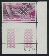 Monaco World Communications Year Corner 1983 MNH SG#1620 - Neufs