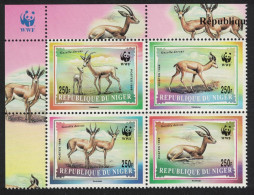 Niger WWF Dorcas Gazelle Block Of 4 1998 MNH MI#1460-1463 Sc#983-986 - Niger (1960-...)