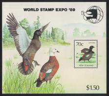 New Zealand Paradise Shelduck Bird MS WS Expo 1989 MNH SG#1466 MI#Block 19 - Neufs