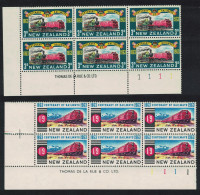 New Zealand Centenary Of New Zealand Railway 2v Corner Blocks Of 6 1963 MNH SG#818-819 - Ungebraucht