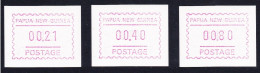 Papua NG Machine Labels Type 2 'POSTAGE' 1991 MNH - Papoea-Nieuw-Guinea