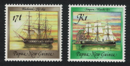 Papua NG Ships 2v 1988 MNH SG#547=555 - Papoea-Nieuw-Guinea