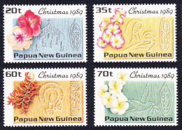 Papua NG Hibiscus Christmas 4v 1989 MNH SG#607-610 MI#606-609 Sc#725-728 - Papoea-Nieuw-Guinea