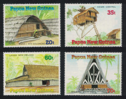 Papua NG Traditional Dwellings 4v 1989 MNH SG#593-596 Sc#711-714 - Papoea-Nieuw-Guinea