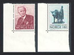 Norway Birth Centenary Of Johan Falkberget Novelist 2v SW Corners 1979 MNH SG#845-846 - Neufs
