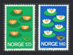 Norway Lotus Flower Environment Protection 2v Joint Issue 1977 MNH SG#770-771 MI#737-738 Sc#688-689 - Nuevos