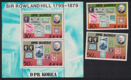 Korea Sir Rowland Hill 2v+MS 1980 MNH SG#N1953-N1954 - Corée Du Nord