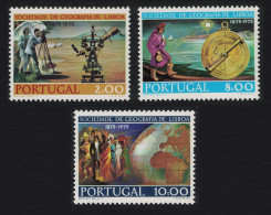 Portugal National Geographical Society Lisbon 3v 1975 MNH SG#1584-1586 - Unused Stamps