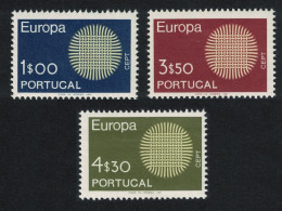Portugal Europa CEPT 3v 1970 MNH SG#1378-1380 - Unused Stamps
