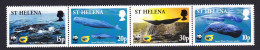 St. Helena WWF Sperm Whale Strip Of 4v 2002 MNH SG#872-875 MI#852-855 Sc#813-816 - Isla Sta Helena