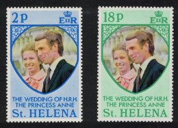 St. Helena Royal Wedding Princess Anne 2v 1973 MNH SG#295-296 Sc#277-278 - St. Helena