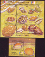 Solomon Is. Cowrie Shells Sheetlet Of 9v+MS 2002 MNH SG#1024-MS1033 Sc#943-944 - Salomon (Iles 1978-...)