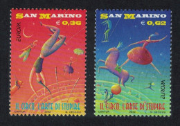 San Marino Europa Circus 2v 2002 MNH SG#1891-1892 - Unused Stamps