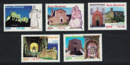 San Marino Churches Of Montefeltro 5v 2000 MNH SG#1779-1783 - Neufs