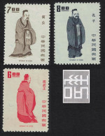 Taiwan Chinese Cultural Heroes 3v Watermark 6 1974 MNH SG#898-900 MI#950YA-952YS - Ongebruikt