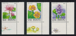 Taiwan Water Plants Flowers 3v Corners 1993 MNH SG#2117-2119 - Unused Stamps