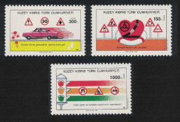 Turkish Cyprus Traffic Safety Campaign 3v 1990 MNH SG#289-291 - Ungebraucht