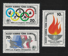 Turkish Cyprus Olympic Games Los Angeles 3v 1984 MNH SG#150-152 - Unused Stamps