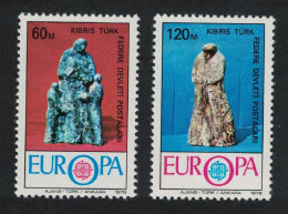 Turkish Cyprus Handicrafts Sculpture Europa 2v 1976 MNH SG#27-28 - Unused Stamps