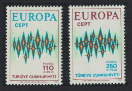 Turkey Europa CEPT 2v 1972 MNH SG#2414-2415 MI#2253-2254 Sc#1907-1908 - Neufs
