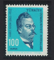 Turkey Ahmet Rasim Writer 100k 1964 MNH SG#2047 MI#1908 - Nuovi