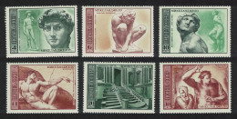 USSR Michelangelo Paintings Sculpture 6v 1975 MNH SG#4368-4373 - Ungebraucht