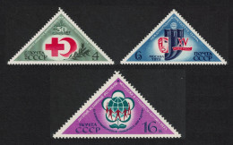 USSR Red Cross Theatre World Festival Of Youth 3v 1973 MNH SG#4154-4156 - Ungebraucht