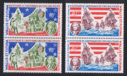 Wallis And Futuna American Revolution 2v In Pairs 1976 MNH SG#254-255 MI#284-285 Sc#C72-C73 - Nuevos