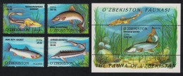 Uzbekistan Fish 4v+MS 2006 MNH SG#MS523 MI#Block 41-42 - Uzbekistan