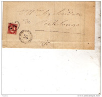 1876 LETTERA CON ANNULLO PIEVE DI SACCO PADOVA - Revenue Stamps