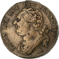 France, Louis XVI, 12 Deniers François, 1792⸱4, Paris, Métal De Cloche, TTB - Other & Unclassified