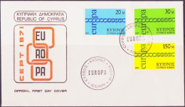 Chypre - Cyprus - Zypern FDC 1971 Y&T N°351 à 353 - Michel N°359 à 361 - EUROPA - Lettres & Documents
