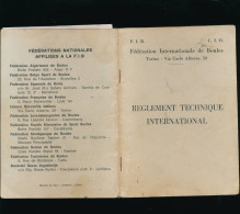 FIB-CIO- Fédération Internationale De Boules Torino  Règlement Technique International-pétanque +articles De Presse 1967 - Bowls - Pétanque