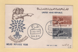 UAR - Palestine - Gaza - 29 Nov 1960 - Annee Refugies - Refugee Year - Storia Postale