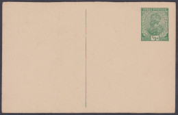 Inde British India Mint Unused Half Anna King George V Postcard, Post Card, Postal Stationery - 1911-35 Roi Georges V