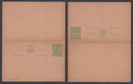 Inde British India Mint Unused 9 Pies King George V Postcard, With Reply Post Card, Postal Stationery - 1911-35  George V