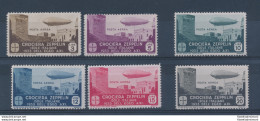 1933 Egeo , Posta Aerea , Zeppelin , N° 22/27 , MNH** - Ägäis