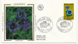 ANDORRE - 3 Enveloppes FDC Soie =>  Série Des Fleurs 1975 - FDC