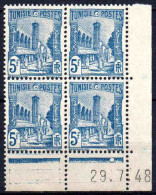 Tunisie - 1945  -  Mosquée Halfaouine  - Coin Daté N° 288A  - Neufs ** - MNH - - Unused Stamps