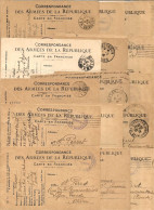 FRANCE ANNEE 1916 /1917 CARTE EN FRANCHISE AVEC CORRESPONDANCE LOT DE 15 CARTES TB - Covers & Documents