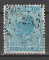 N° 18 Lp. 253  Mont St. Guibert - 1865-1866 Profile Left