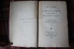 De L'usage De L'artillerie Nouvelle Dans La Guerre De Campagne Chevalier Du Teil Lavauzelle Réédition 3/300 1924 Relié - Französisch