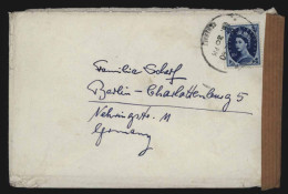 Großbritannien Brief EF N. Berlin Mit Postaufkleber Motiv Post Beschädigung 1960 - Brieven En Documenten