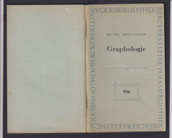 Buch Graphologie Berckers Kleine Volkbibliothek Büchlein R. Phil Heinz Lossen - Exlibris