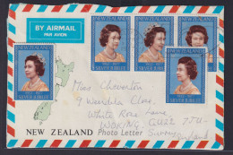 Neuseeland Luftpost Briefvorderseite Queen Elisabeth Auckland Nach Woking - Brieven En Documenten