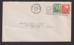 Neuseeland Brief MIF 1 + 2 D. Wellington Masch.Stempel MOTORIST CARELESSNESS - Storia Postale