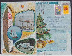 Neuseelad Brief Ganzsache Aerogramm Weihnachten Ashburton N. Oschatz DDR - Cartas & Documentos